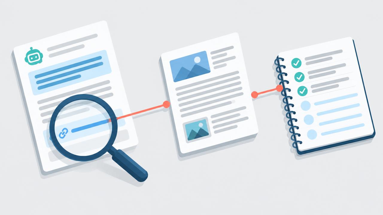 Answer verification: compare a generated answer with its original sources.