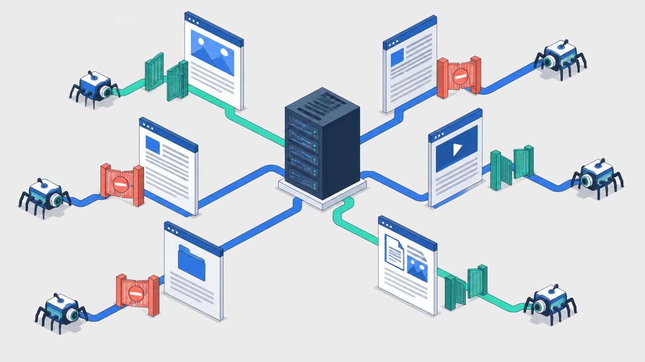 Crawler access: different bots can have different permissions.
